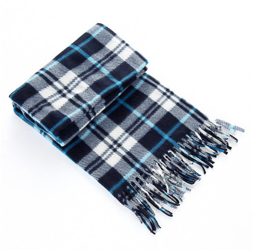 Autumn And Winter Black And White Plaid Plus-sized Thickening Thermal Men&